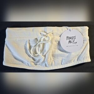 Princess Polly Sophie White Bandeau Crop Tube Top NWT Size 2